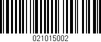 Código de barras (EAN, GTIN, SKU, ISBN): '021015002'