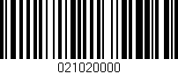 Código de barras (EAN, GTIN, SKU, ISBN): '021020000'