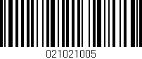 Código de barras (EAN, GTIN, SKU, ISBN): '021021005'