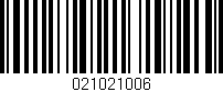 Código de barras (EAN, GTIN, SKU, ISBN): '021021006'