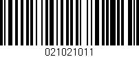 Código de barras (EAN, GTIN, SKU, ISBN): '021021011'