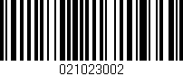 Código de barras (EAN, GTIN, SKU, ISBN): '021023002'