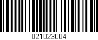 Código de barras (EAN, GTIN, SKU, ISBN): '021023004'