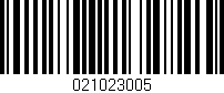Código de barras (EAN, GTIN, SKU, ISBN): '021023005'