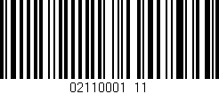Código de barras (EAN, GTIN, SKU, ISBN): '02110001_11'