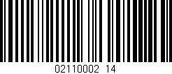 Código de barras (EAN, GTIN, SKU, ISBN): '02110002_14'