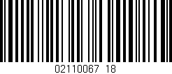 Código de barras (EAN, GTIN, SKU, ISBN): '02110067_18'