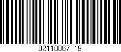 Código de barras (EAN, GTIN, SKU, ISBN): '02110067_19'