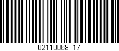Código de barras (EAN, GTIN, SKU, ISBN): '02110068_17'