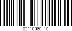 Código de barras (EAN, GTIN, SKU, ISBN): '02110068_18'