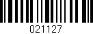Código de barras (EAN, GTIN, SKU, ISBN): '021127'