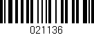 Código de barras (EAN, GTIN, SKU, ISBN): '021136'