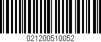 Código de barras (EAN, GTIN, SKU, ISBN): '021200510052'