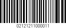 Código de barras (EAN, GTIN, SKU, ISBN): '02121211000011'