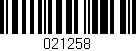 Código de barras (EAN, GTIN, SKU, ISBN): '021258'