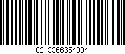 Código de barras (EAN, GTIN, SKU, ISBN): '0213366654804'