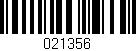 Código de barras (EAN, GTIN, SKU, ISBN): '021356'