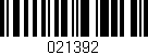Código de barras (EAN, GTIN, SKU, ISBN): '021392'