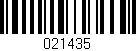 Código de barras (EAN, GTIN, SKU, ISBN): '021435'