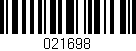 Código de barras (EAN, GTIN, SKU, ISBN): '021698'
