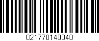 Código de barras (EAN, GTIN, SKU, ISBN): '021770140040'
