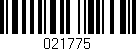 Código de barras (EAN, GTIN, SKU, ISBN): '021775'