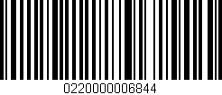 Código de barras (EAN, GTIN, SKU, ISBN): '0220000006844'