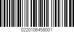 Código de barras (EAN, GTIN, SKU, ISBN): '0220106458001'