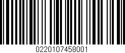 Código de barras (EAN, GTIN, SKU, ISBN): '0220107458001'