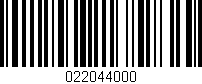 Código de barras (EAN, GTIN, SKU, ISBN): '022044000'