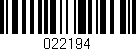 Código de barras (EAN, GTIN, SKU, ISBN): '022194'