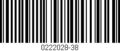 Código de barras (EAN, GTIN, SKU, ISBN): '0222028-38'