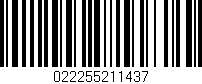 Código de barras (EAN, GTIN, SKU, ISBN): '022255211437'