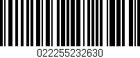 Código de barras (EAN, GTIN, SKU, ISBN): '022255232630'