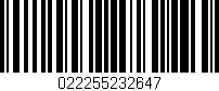 Código de barras (EAN, GTIN, SKU, ISBN): '022255232647'