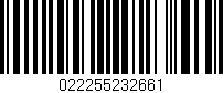 Código de barras (EAN, GTIN, SKU, ISBN): '022255232661'