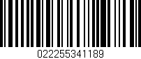 Código de barras (EAN, GTIN, SKU, ISBN): '022255341189'