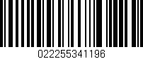 Código de barras (EAN, GTIN, SKU, ISBN): '022255341196'