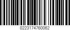 Código de barras (EAN, GTIN, SKU, ISBN): '0223174760062'