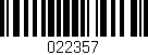 Código de barras (EAN, GTIN, SKU, ISBN): '022357'