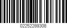 Código de barras (EAN, GTIN, SKU, ISBN): '02252289308'
