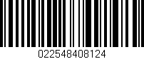 Código de barras (EAN, GTIN, SKU, ISBN): '022548408124'
