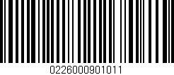 Código de barras (EAN, GTIN, SKU, ISBN): '0226000901011'