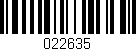 Código de barras (EAN, GTIN, SKU, ISBN): '022635'