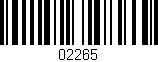 Código de barras (EAN, GTIN, SKU, ISBN): '02265'