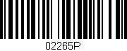 Código de barras (EAN, GTIN, SKU, ISBN): '02265P'