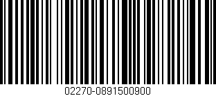 Código de barras (EAN, GTIN, SKU, ISBN): '02270-0891500900'