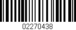 Código de barras (EAN, GTIN, SKU, ISBN): '02270438'