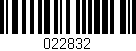 Código de barras (EAN, GTIN, SKU, ISBN): '022832'