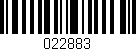 Código de barras (EAN, GTIN, SKU, ISBN): '022883'